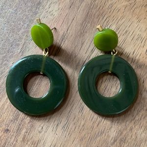 Madewell Circular Green Earrings
